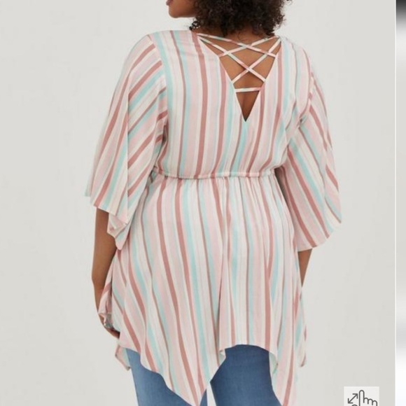 Torrid Babydoll Tunic Top Dolman Sleeve Women's Size 2 - Picture 7 of 14